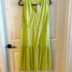 Soft Surroundings Lime Green Midi Dress